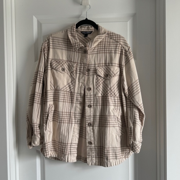 Beige Plaid Shacket - Picture 1 of 1